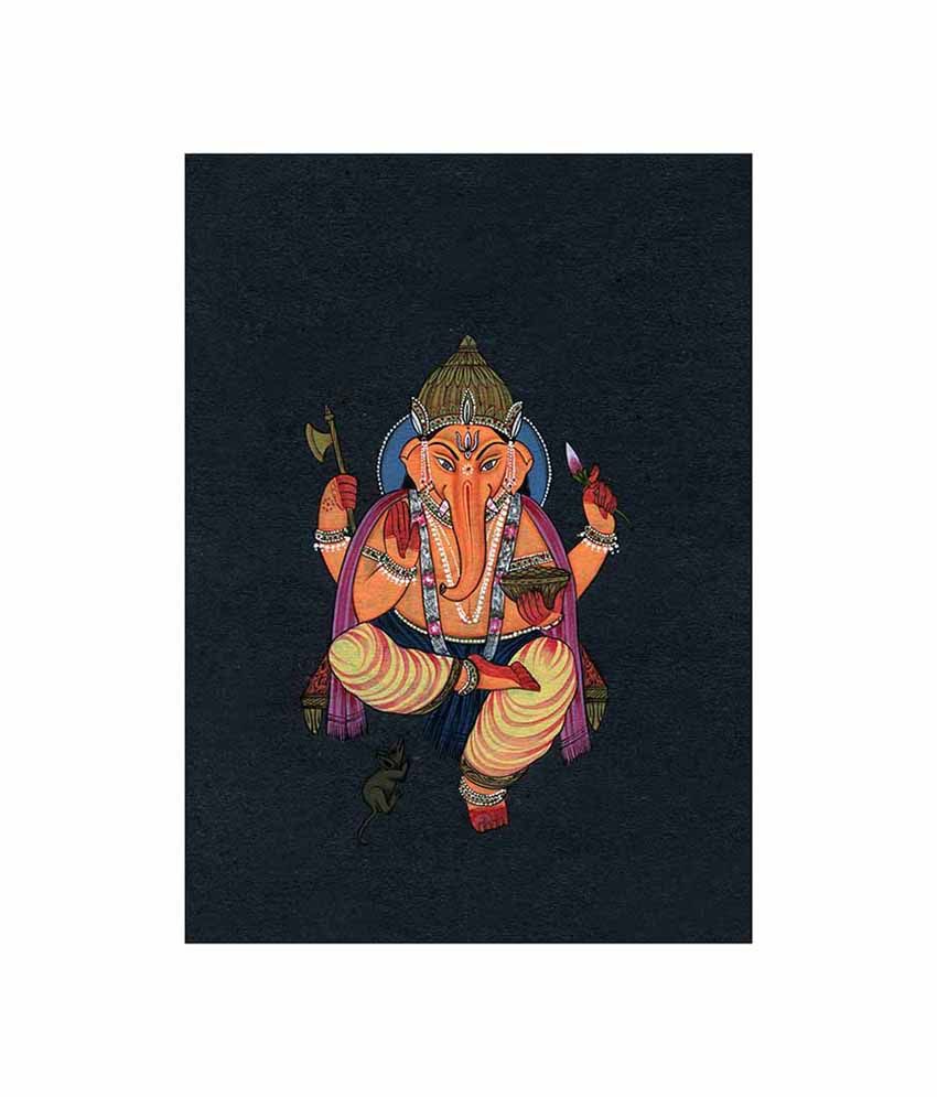 Painting Mantra Glossy Lord Ganesha Mughal Miniature Art Print Poster: Buy Painting Mantra ...