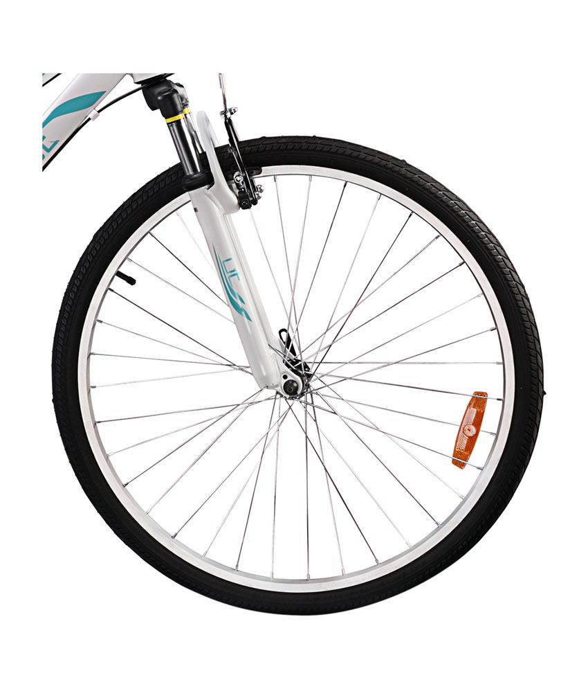 UT Q1 66 cm (26) 6 Speed Adult Cycle White & Blue (17 inch Frame