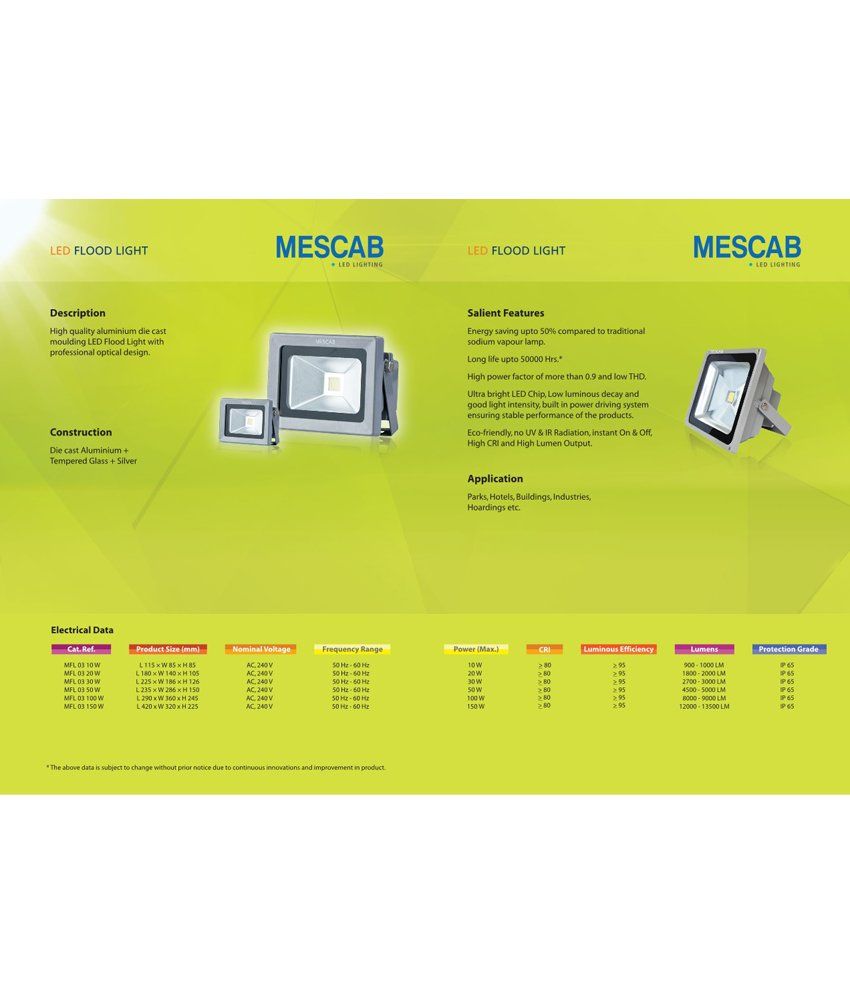 Mescab led flood light price Clearance