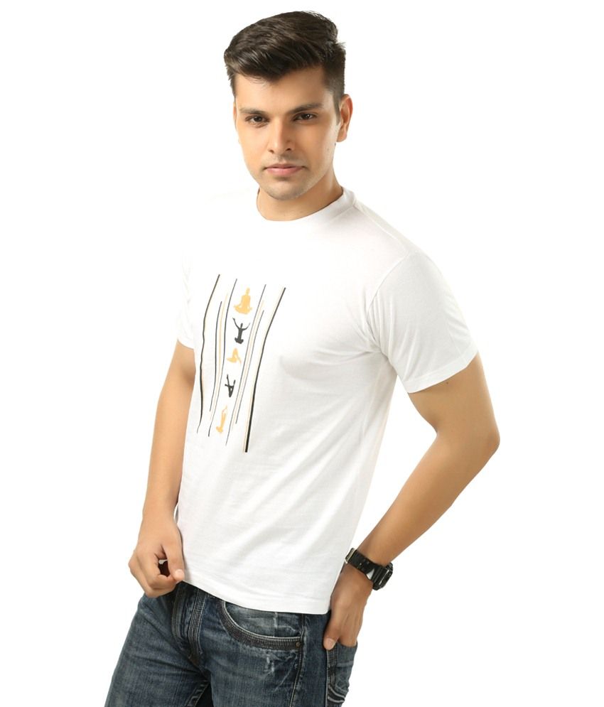 Posh 7 Stylish Combo Of 2 Black & White T Shirts For Men ...