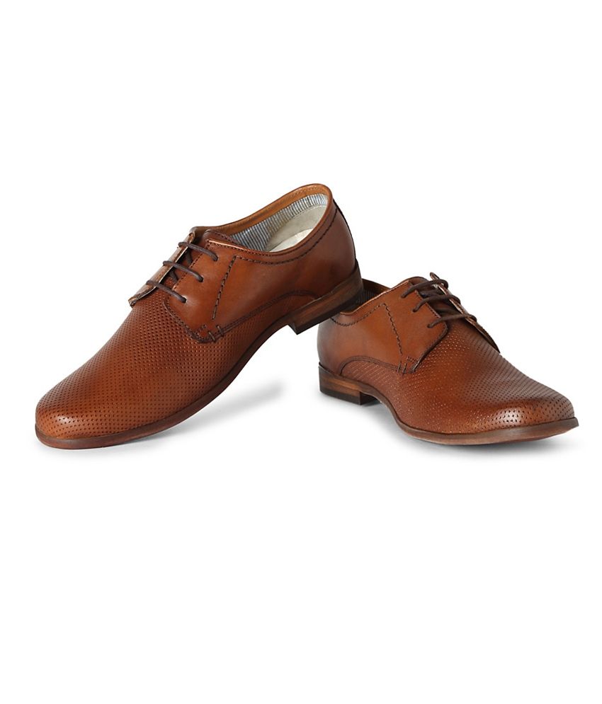 allen solly brown formal shoes
