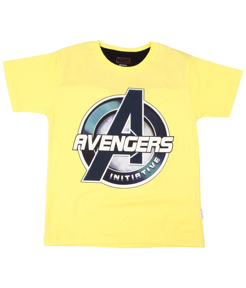 Avengers Yellow & Black Half Sleeve Tshirt For Boys Buy Avengers