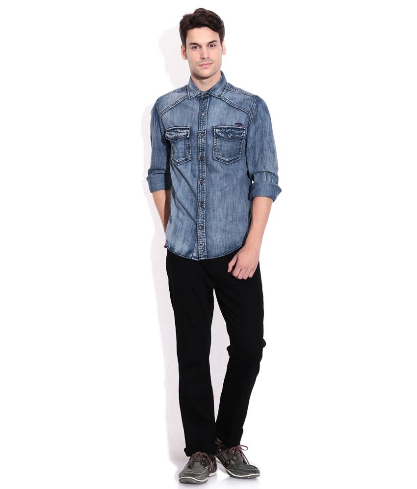 Mufti Black Straight Fit Trousers - Buy Mufti Black Straight Fit Trousers Online at Low Price in 