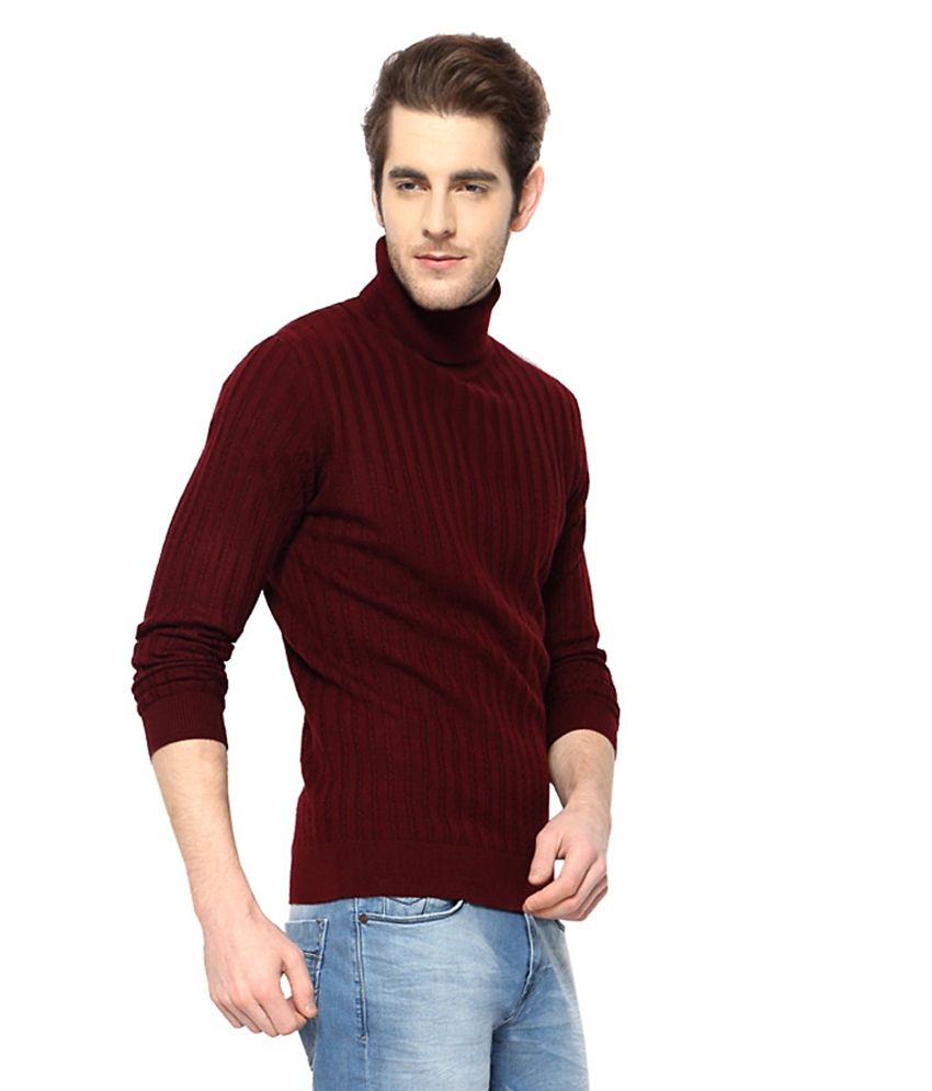 Van Heusen Maroon Turtle Neck Sweater 