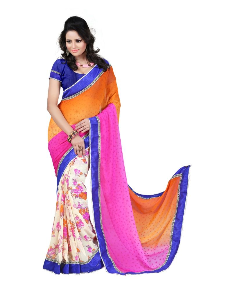 pure chiffon party wear sarees