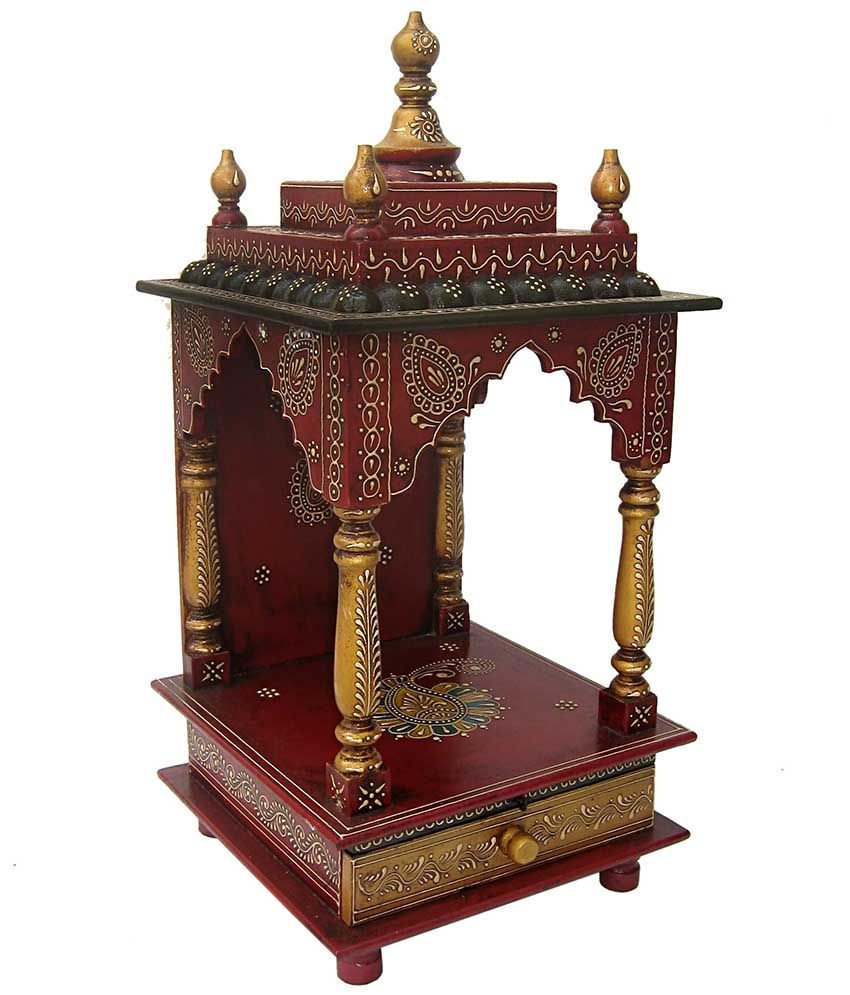 Sajja Craft Red Wood Mandir: Buy Sajja Craft Red Wood Mandir at Best ...