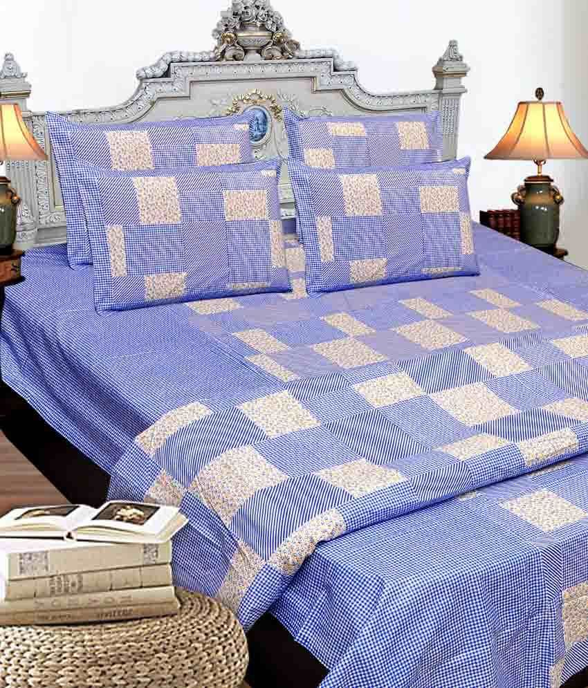 Hargunz Cotton Checks Double Bed Sheet Best Price in India ...