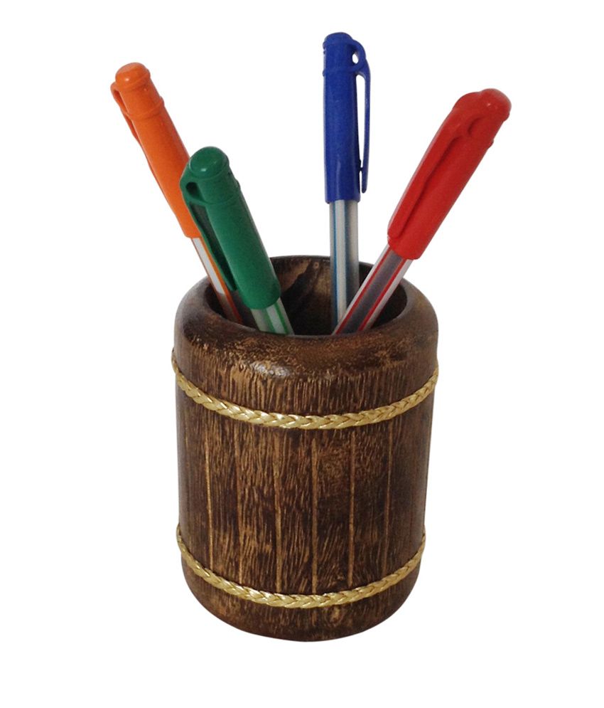 Mavi Brown Antique Wooden Pen Jar Buy Mavi Brown Antique Wooden Pen Jar at Best Price in India