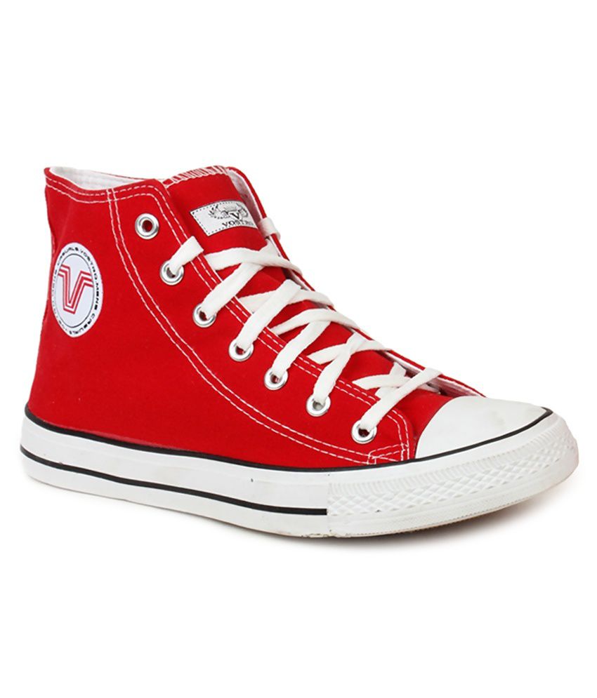 Miss Beautiful Red Canvas Shoe Shoes - Buy Miss Beautiful Red Canvas ...