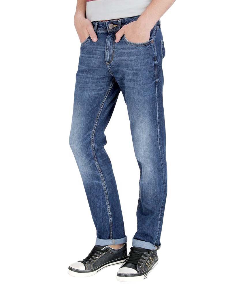 Slub Comfortable Blue Cotton Faded Jeans For Men - Buy Slub Comfortable ...