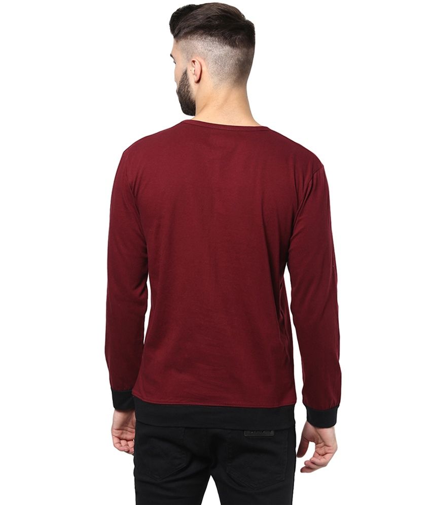 maroon t shirt combination