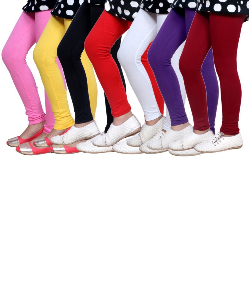     			IndiWeaves Multicolored Cotton Leggings (Pack of 7)