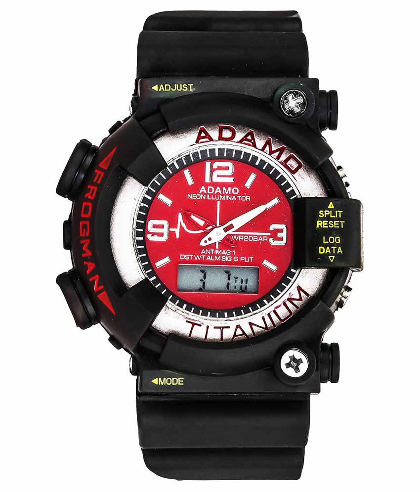 Adamo Black Analog  Digital  Watch  For Men Buy Adamo Black 
