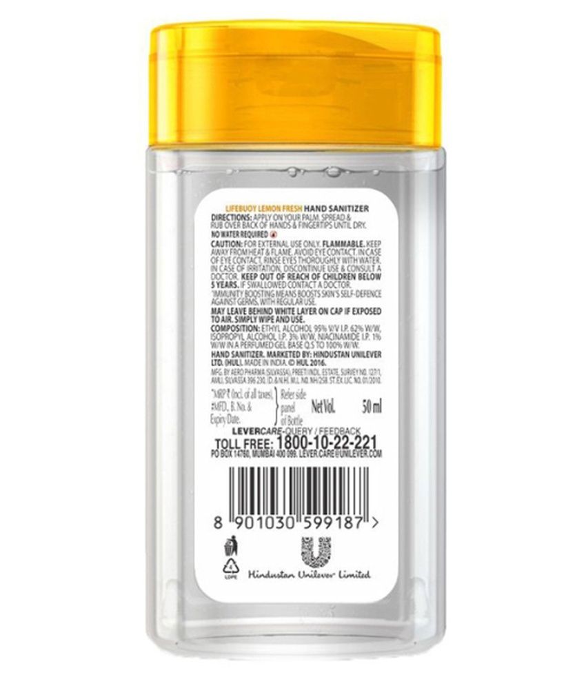 Lifebuoy Lemon Fresh Hand Sanitizer 50 ml: Buy Lifebuoy