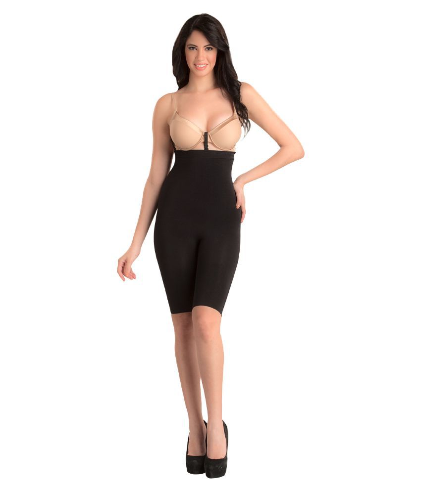     			Swee Spark Black Color High Waist and Full Thigh Shapewear