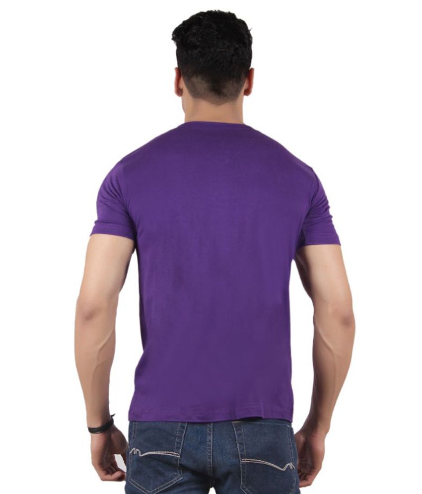 purple v neck t shirt mens