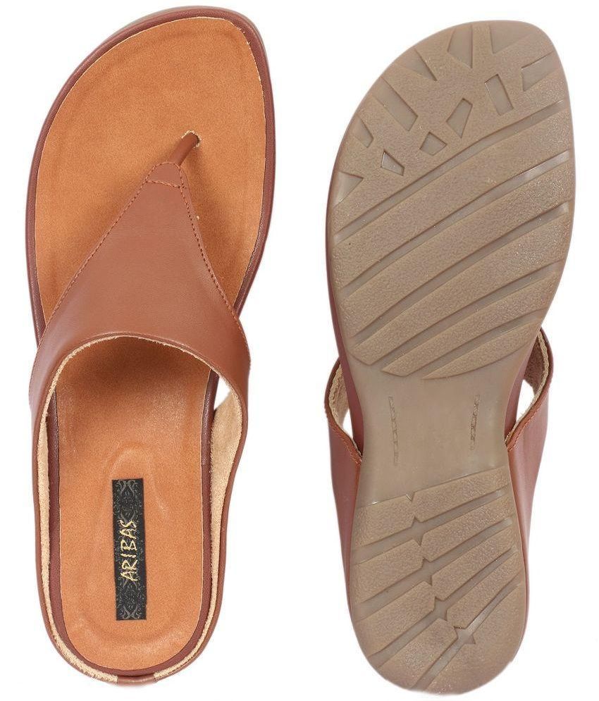 Aribas Tan Slippers Price in India Buy Aribas Tan Slippers Online at