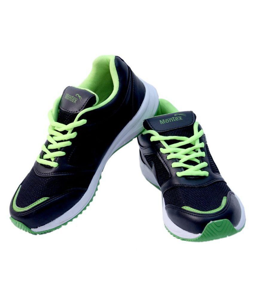 Montex Black Running Shoes - Buy Montex Black Running Shoes Online at ...