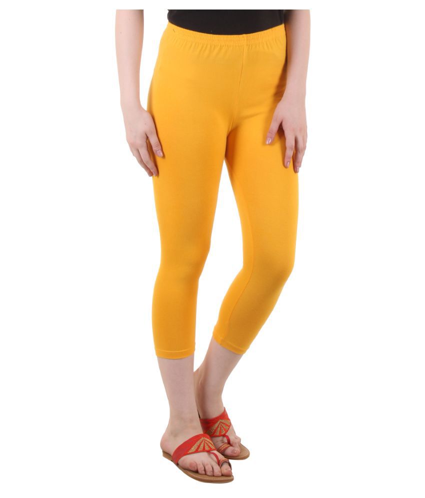 plus size yellow capris