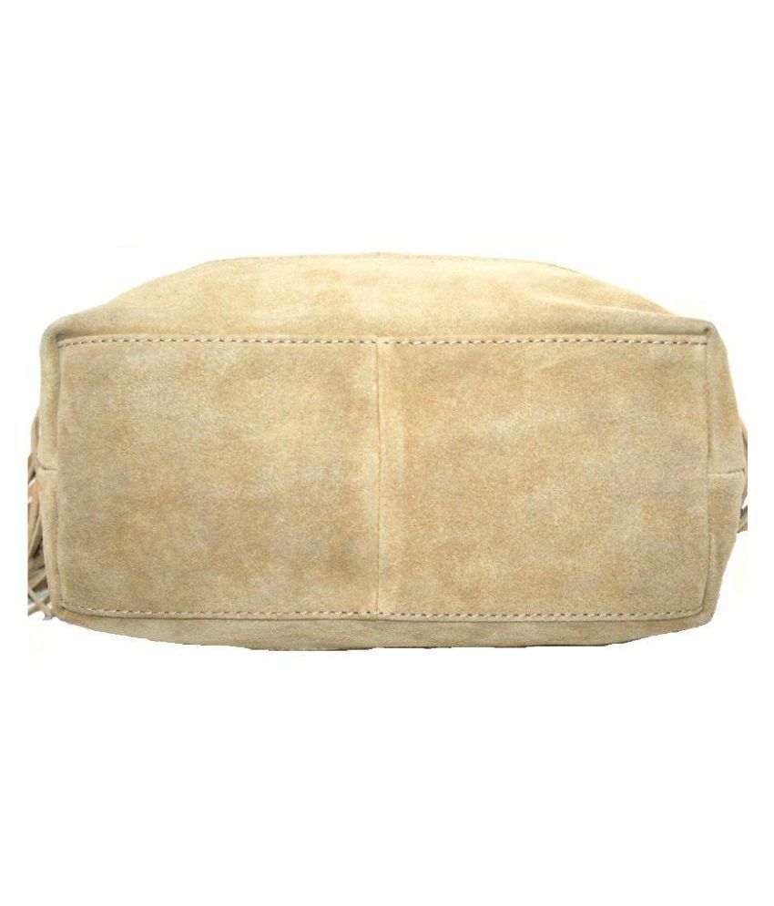 MNM Beige Suede Shoulder Bag Buy MNM Beige Suede Shoulder Bag Online
