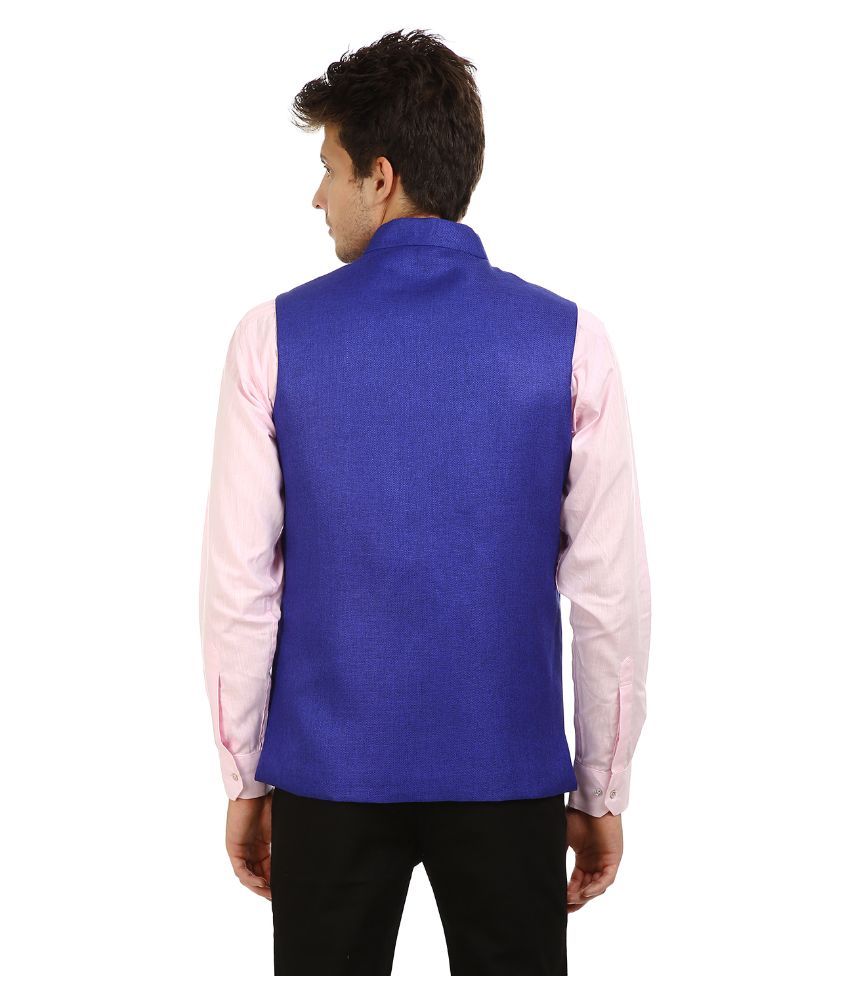 Zuricch Blue Casual Waistcoats Buy Zuricch Blue Casual Waistcoats