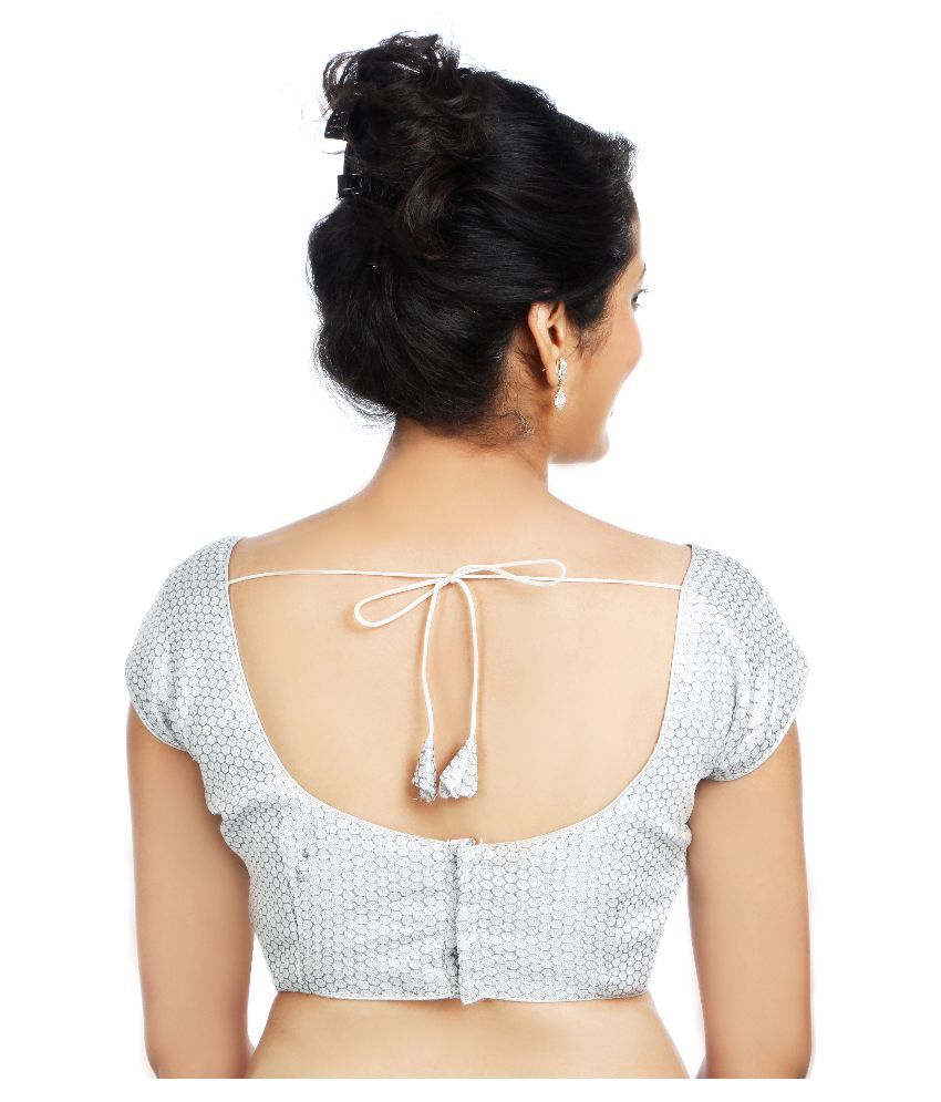 silver silk tops