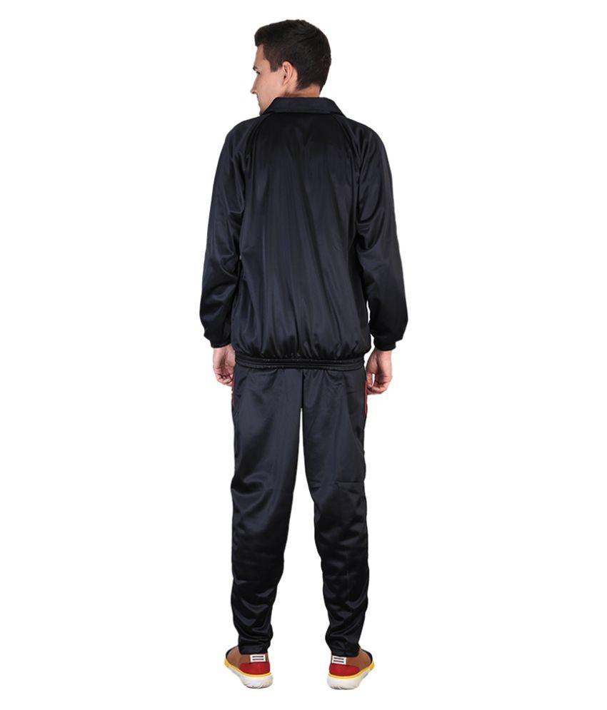 black nylon tracksuit