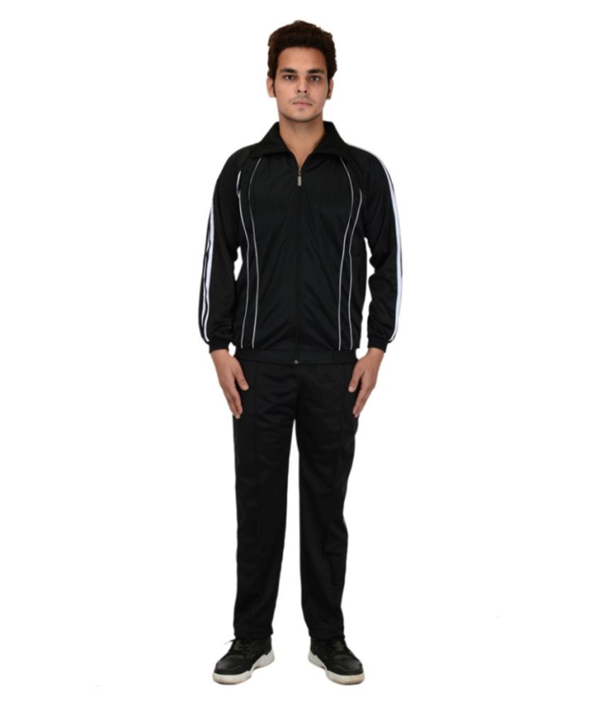 black nylon tracksuit