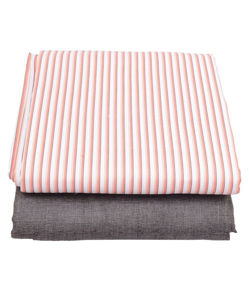 Black Jack Multi Polyester Unstitched Shirts & Trousers Combo of