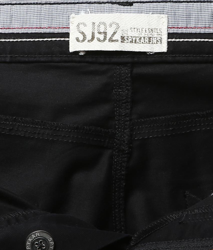 black slim chinos mens