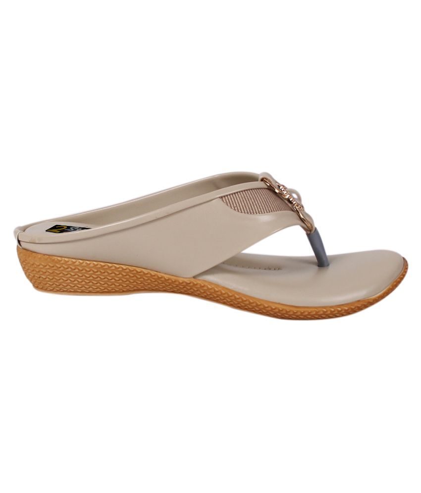 shiny beige flats