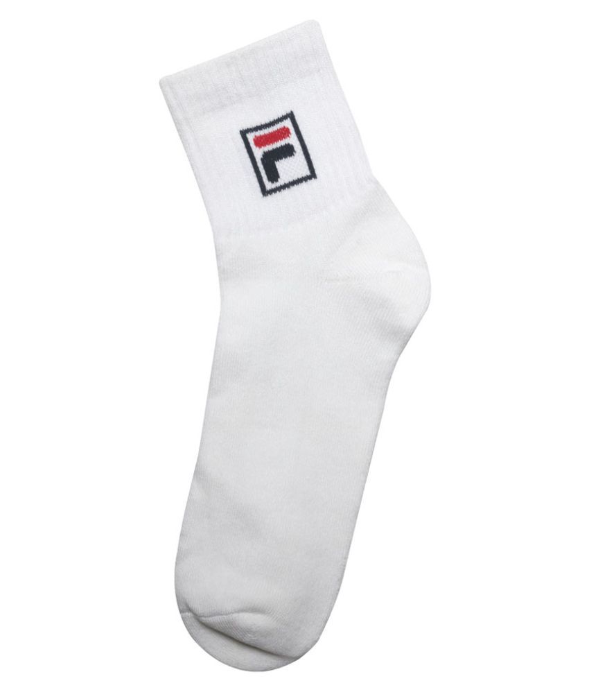 Fila White Ankle Length Socks for Men - Pack of 3: Buy Online at Low ...