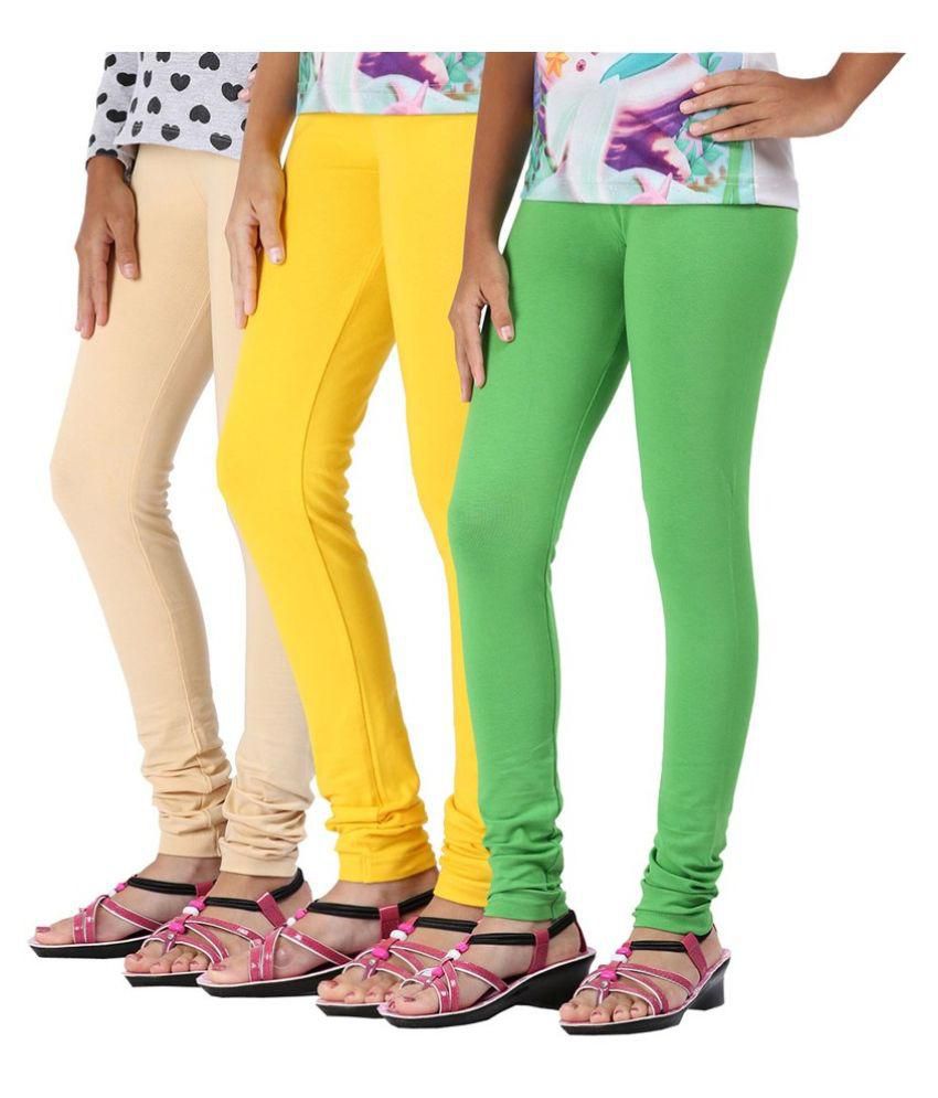 Legemat Multicolor Leggings For Girls - Pack Of 3 - Buy Legemat ...