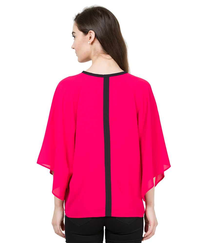 Tokyo Talkies Pink Solid Top - Buy Tokyo Talkies Pink Solid Top Online at Best Prices in India 