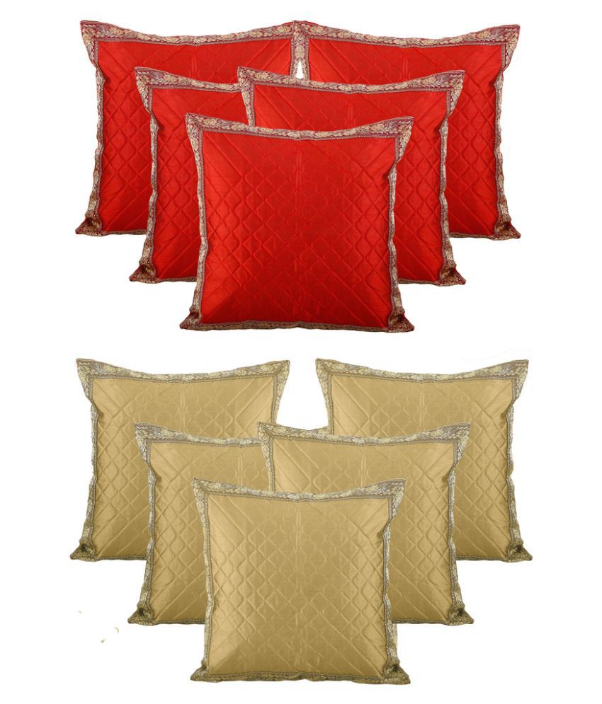     			Dekor World Buy 5 Get 5 Free (16 X 16 inches) Cushion Covers - Set of 10