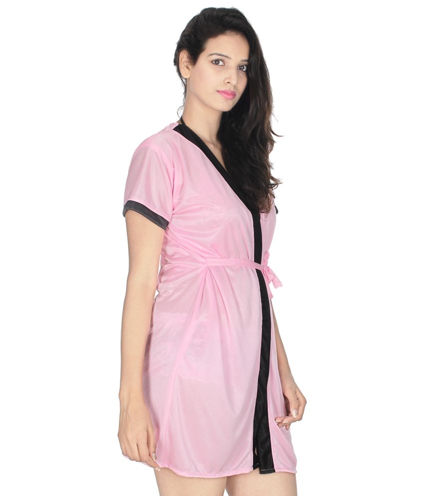 Buy Kanika Pink Satin Robes Online at Best Prices in India Snapdeal