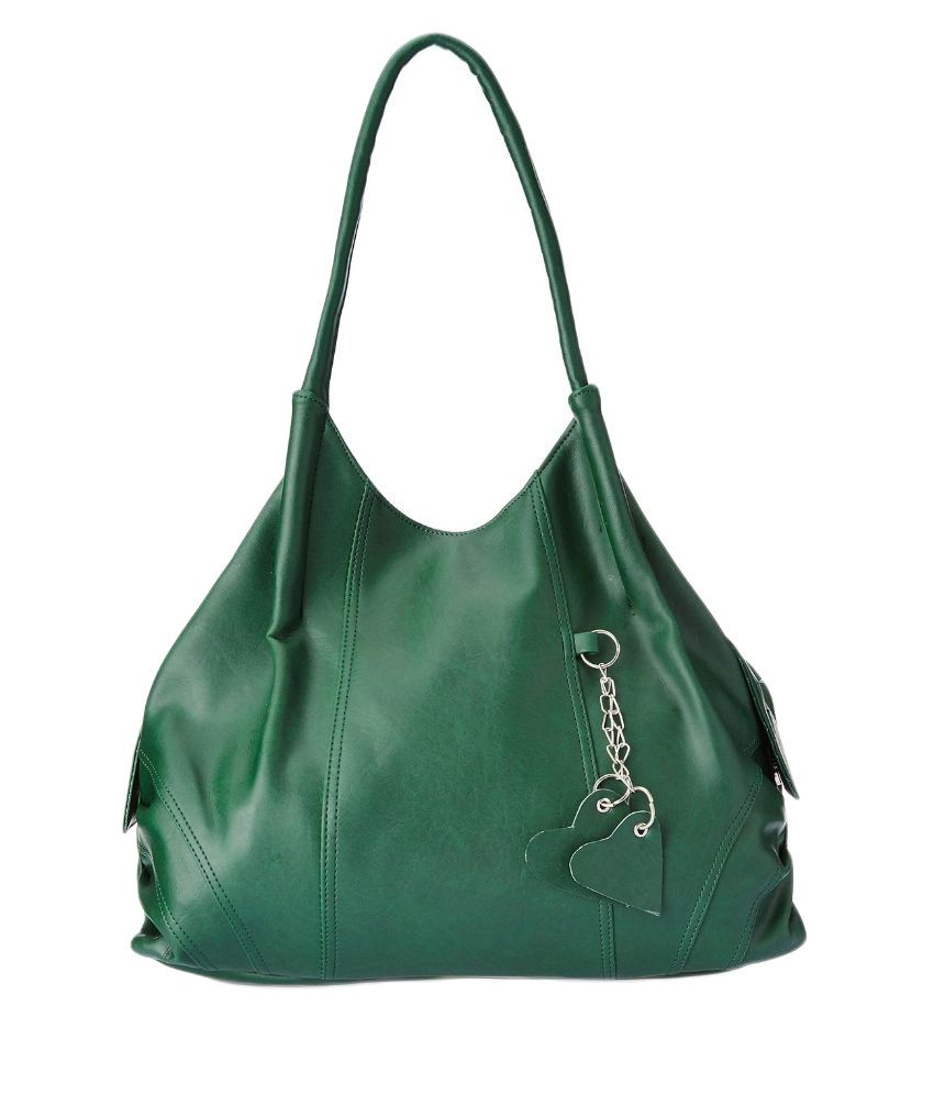 bright green shoulder bag