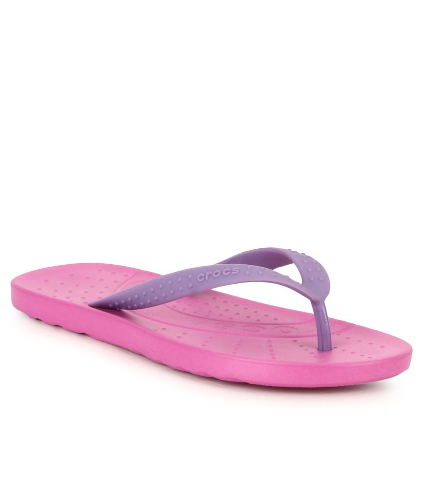 Crocs Purple Flip Flops Price in India- Buy Crocs Purple Flip Flops ...