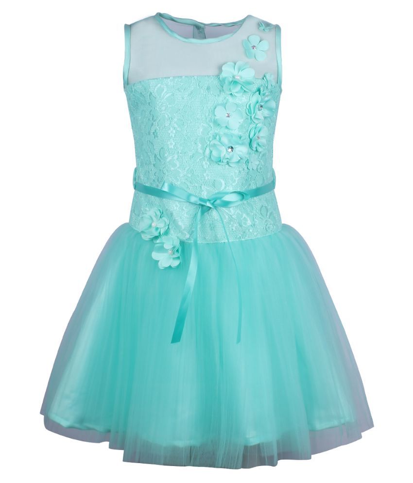 green net frock design