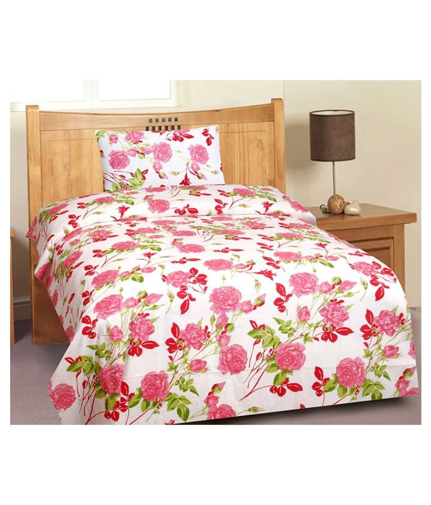 Divine Casa Single Cotton Floral Bed Sheet Buy Divine Casa Single