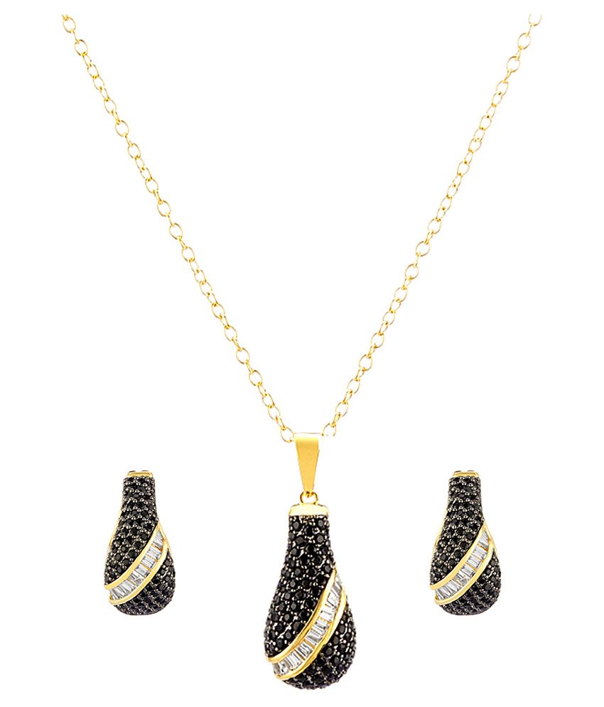 Shaze Black Pendant Set: Buy Shaze 