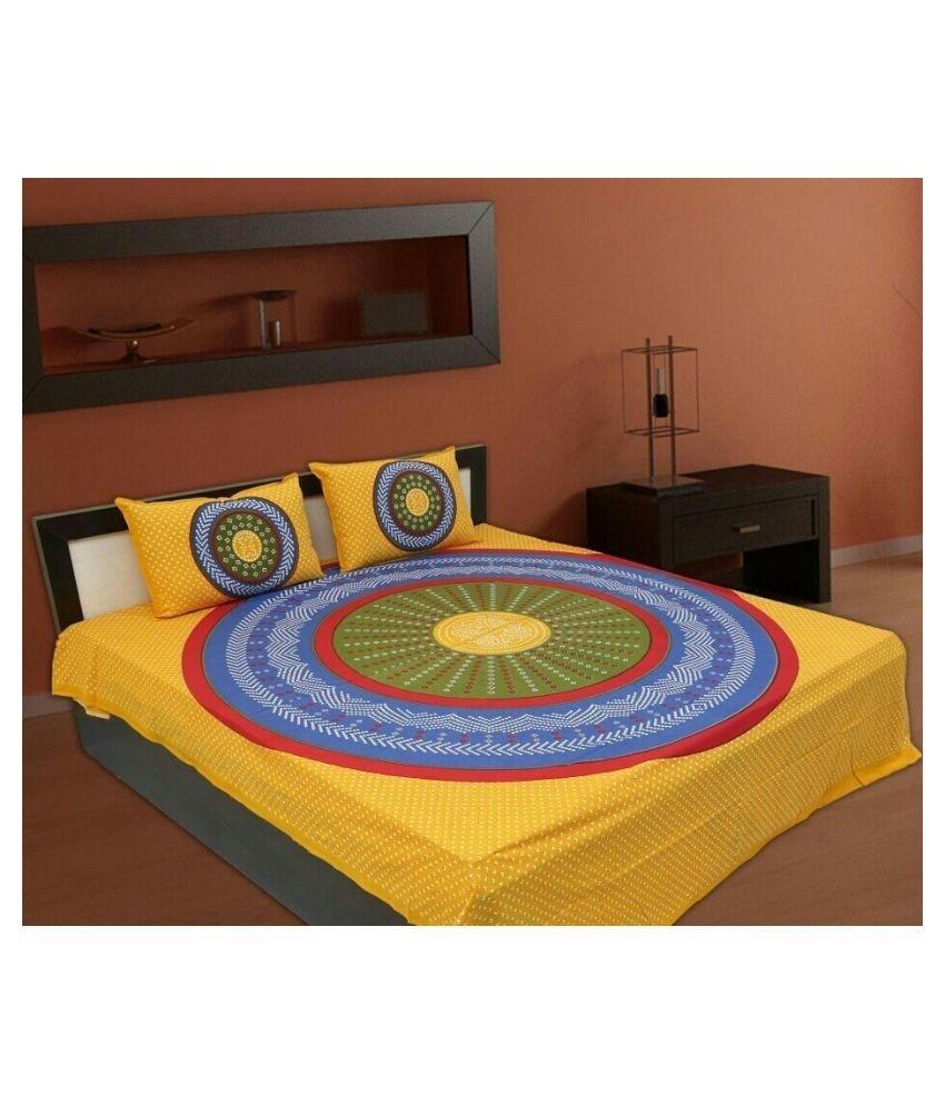 Jaipuri Haat Double Cotton Traditional Bed Sheet Buy Jaipuri Haat