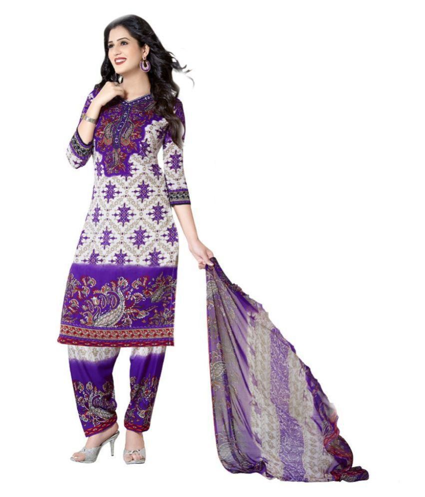Varsha Multicoloured Chiffon Pakistani Suits Unstitched Dress Material ...