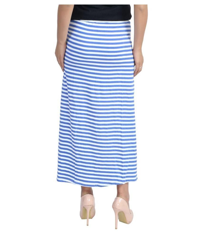 Buy GsaEnterprise Blue Cotton Straight Skirt Online at Best Prices in