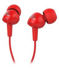 JBL C150SI In Ear Wired With Mic Earphones Red