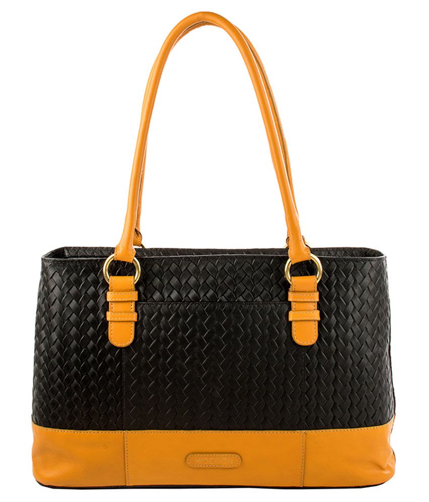 Hidesign Yellow Pure Leather Tote Bag - Buy Hidesign Yellow Pure Leather Tote Bag Online at Best ...