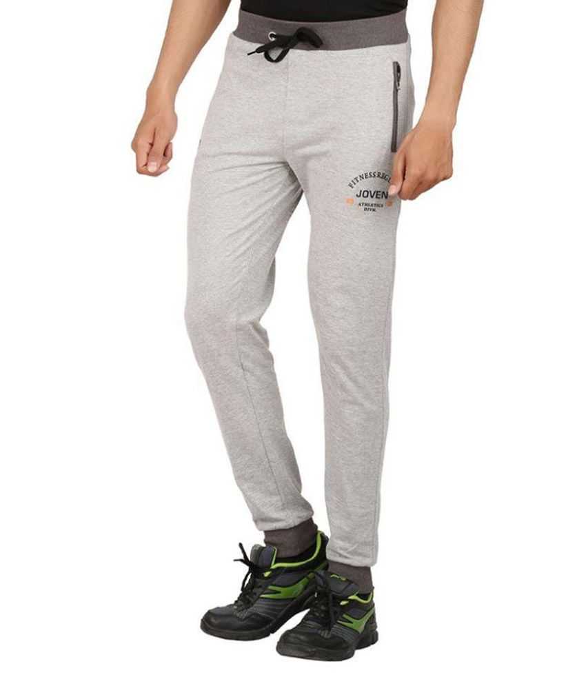 Joven Grey Cotton Trackpant - Buy Joven Grey Cotton Trackpant Online at ...