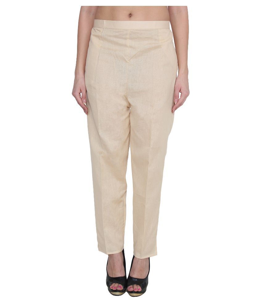 Numbrave Beige Formal Pants Regular available at SnapDeal for Rs.506
