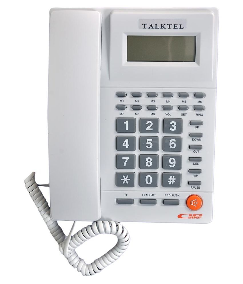 Buy Talktel Tt 66 Corded Landline Phone ( White ) Online at Best Price in India Snapdeal