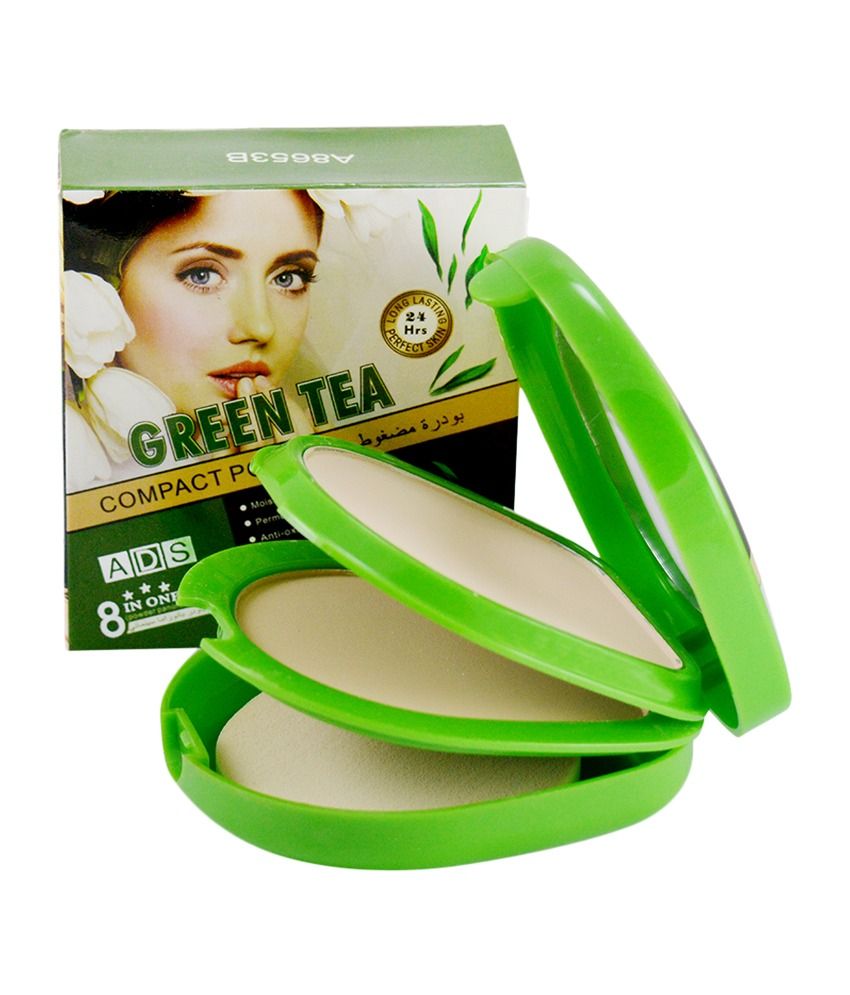     			Adbeni GREEN TEA COMPACT POWDER WITH LIPSTICK & RUBBER BAND - AOHR